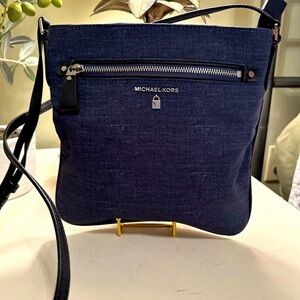 Michael Kors Denim blue cross body NWOT